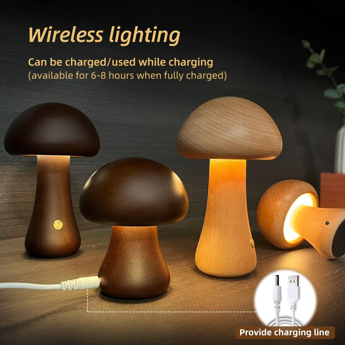 Aura Mushroom Touch Lamp